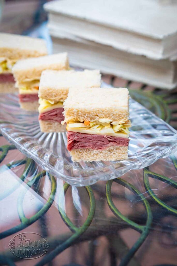 Corned Beef and Cabbage Afternoon Tea Sandwich Recipe Perfect for St. Patrick's Day