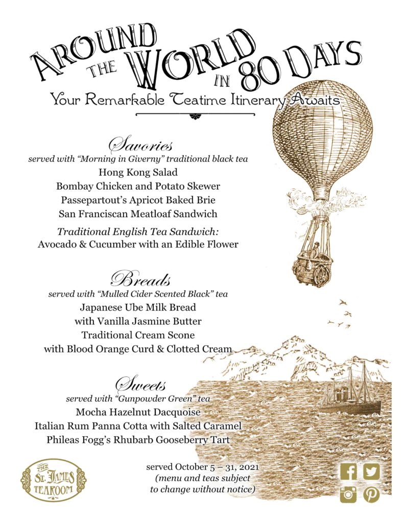 October Menu - Around the World in 80 Days
