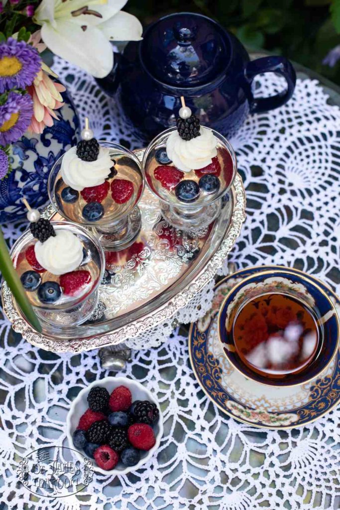 GlutenFree Sparkling Wine Berry Gelatin Recipe The St. James Tearoom