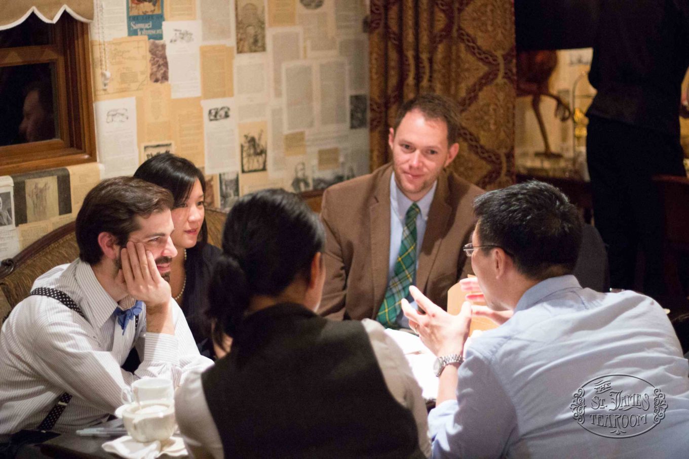 St. James Tearoom Albuquerque - Friends in Deep Discussion at Teatime