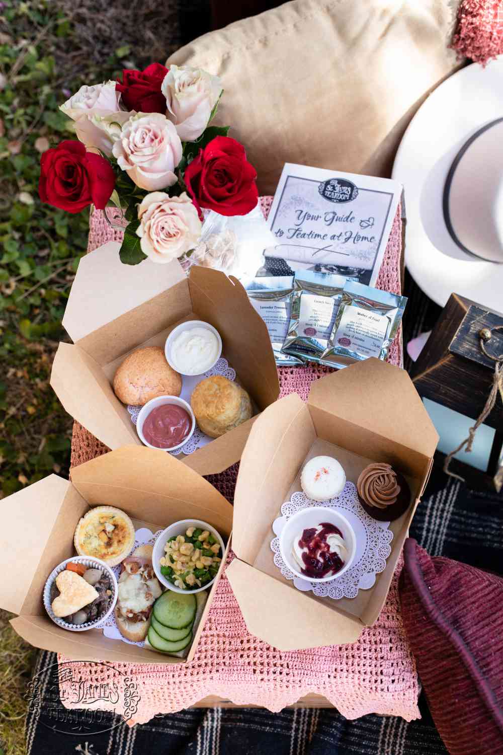 Carry Out Fine Dining Albuquerque - La Vie en Rose - Full Tea for 1 in Boxes