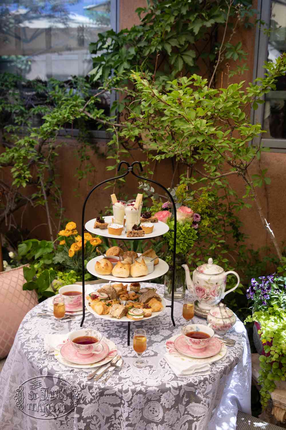 Royal Garden Party Afternoon Tea Menu - Dine in Tray for 3