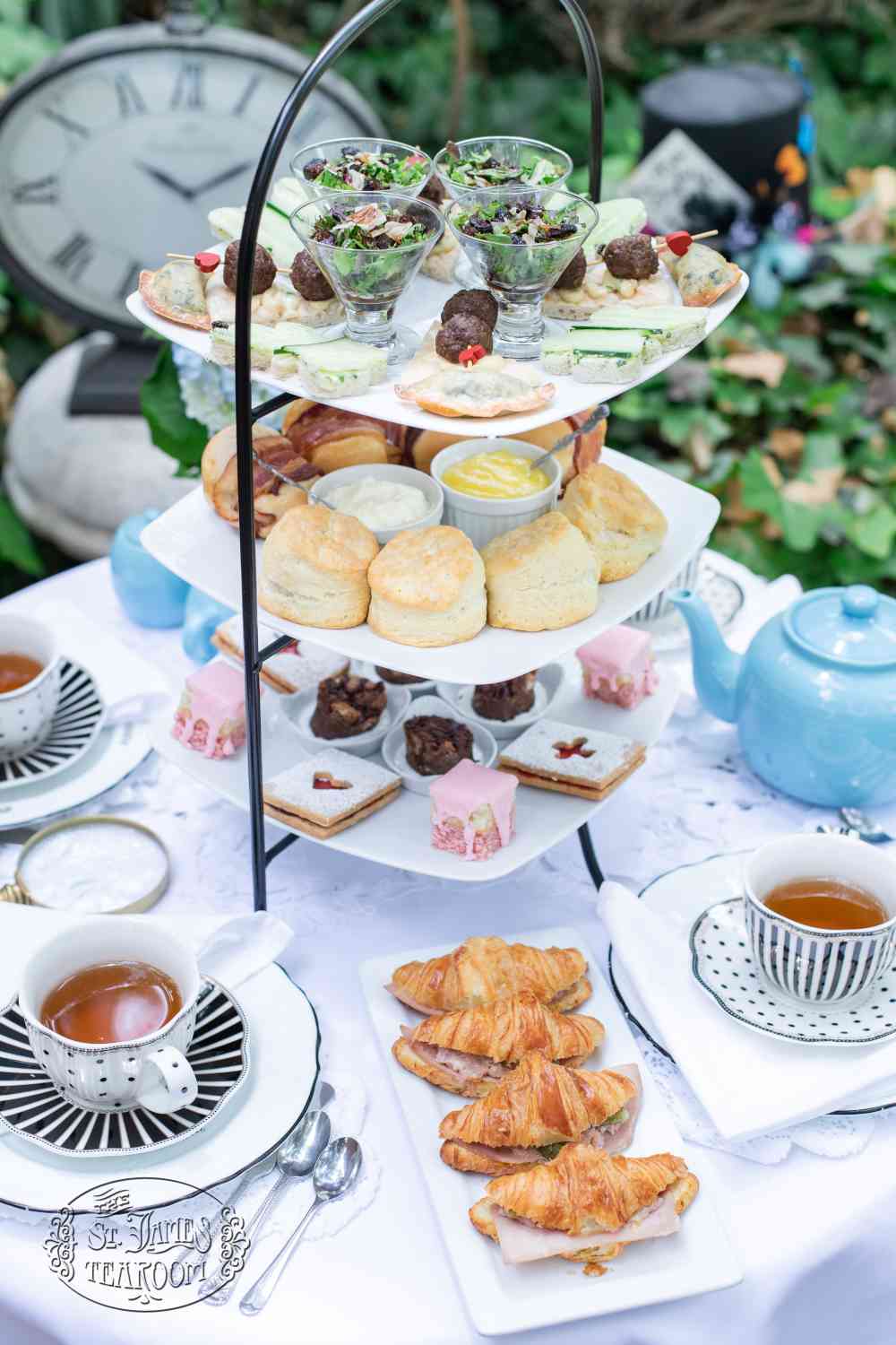 Whimsical Wonderland Afternoon Tea Menu - Dine in Tray for 4 Styled