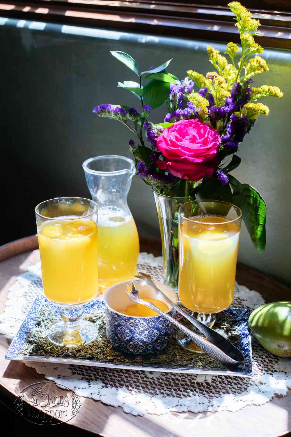 Iced Garden Bouquet Tea with Mango Nectar Recipe