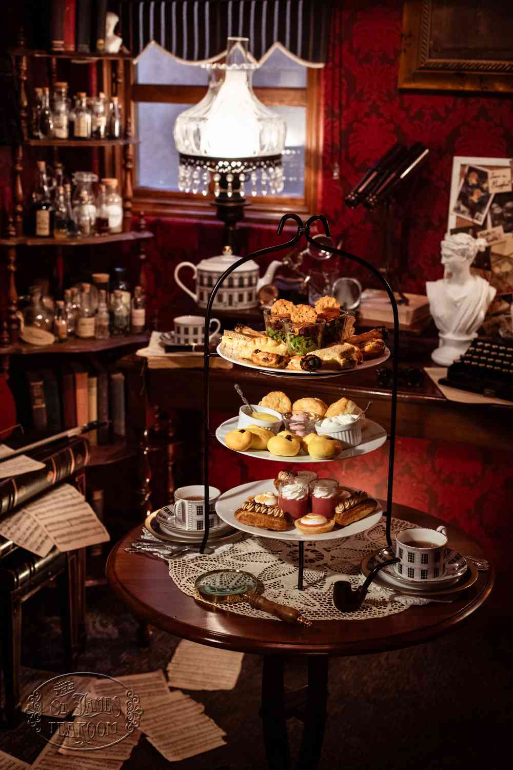 Afternoon Tea Menu - Sherlock Holmes Mystery Teatime - Regular Menu for 3