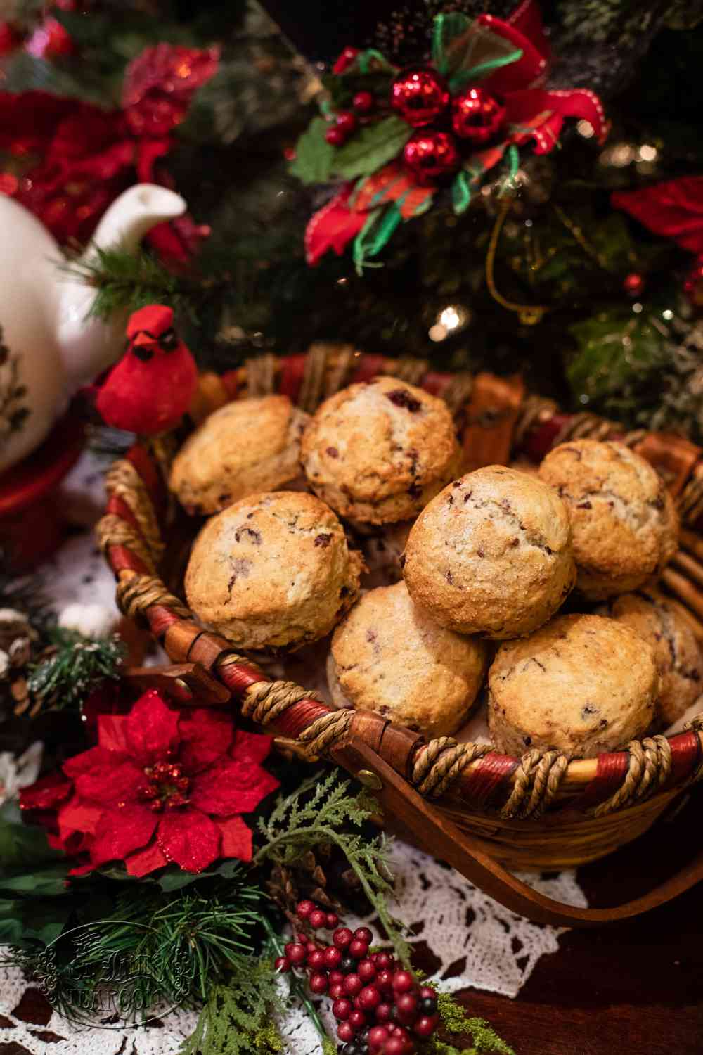 Carry Out Fine Dining Albuquerque - Cranberry and Pecan Scones with Cranberry Curd