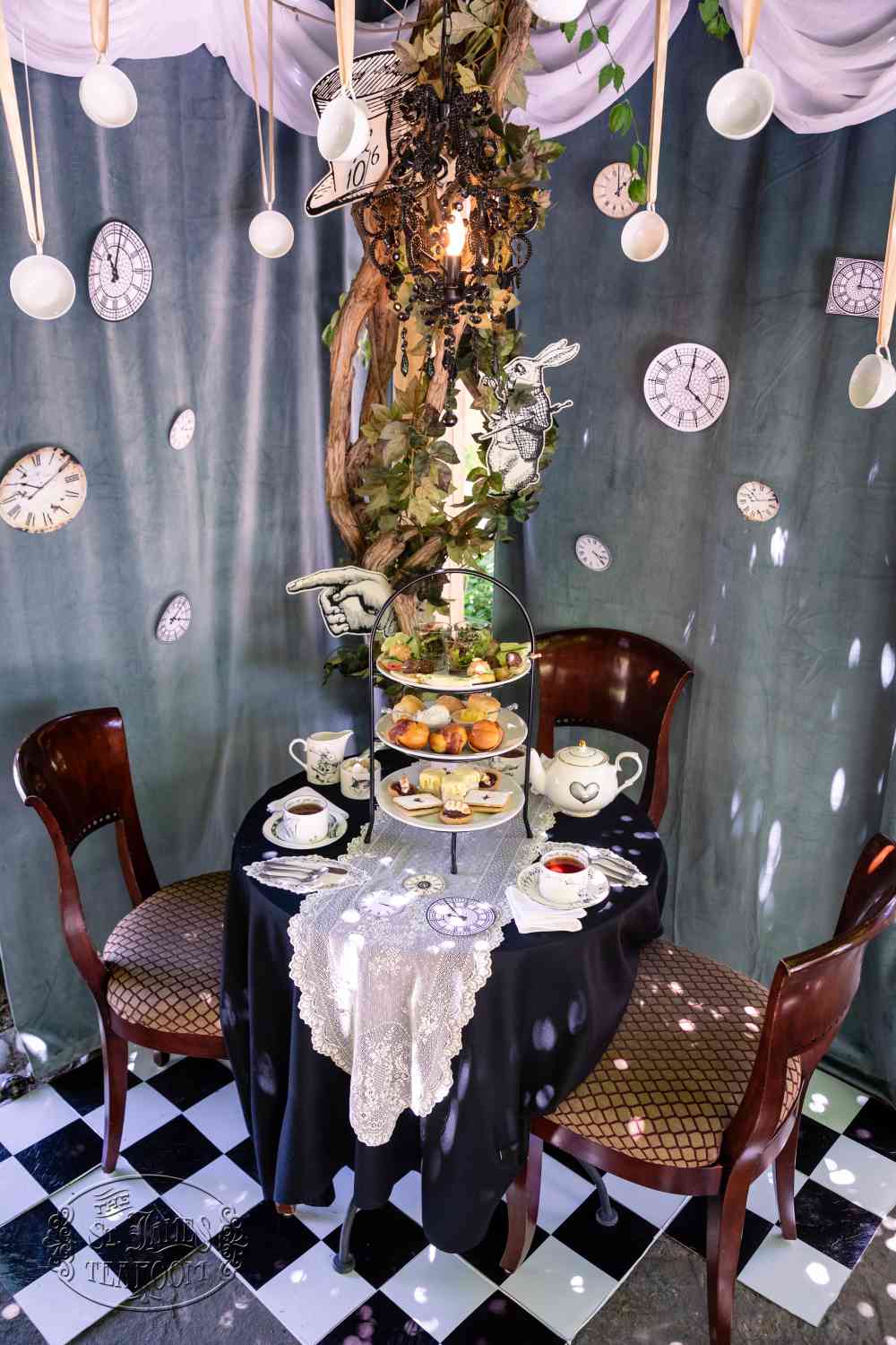 Whimsical Wonderland Afternoon Tea Menu - Dine In Tea Tray Stylized