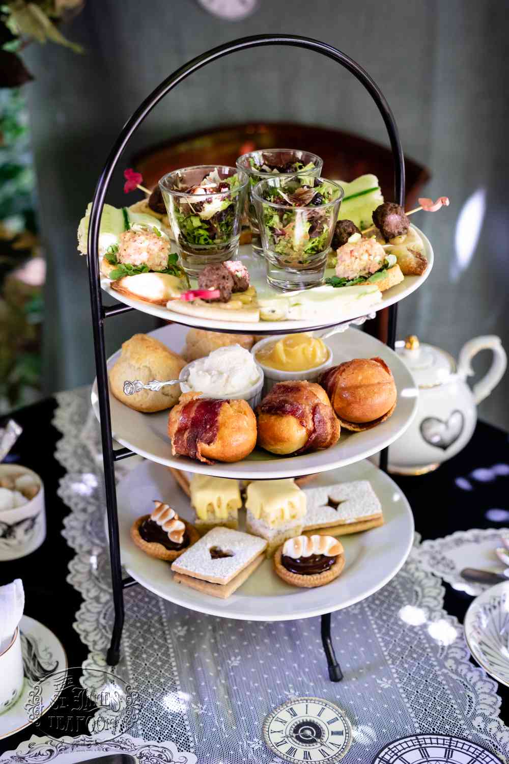 Whimsical Wonderland Afternoon Tea Menu - Dine In Tea Tray for 3