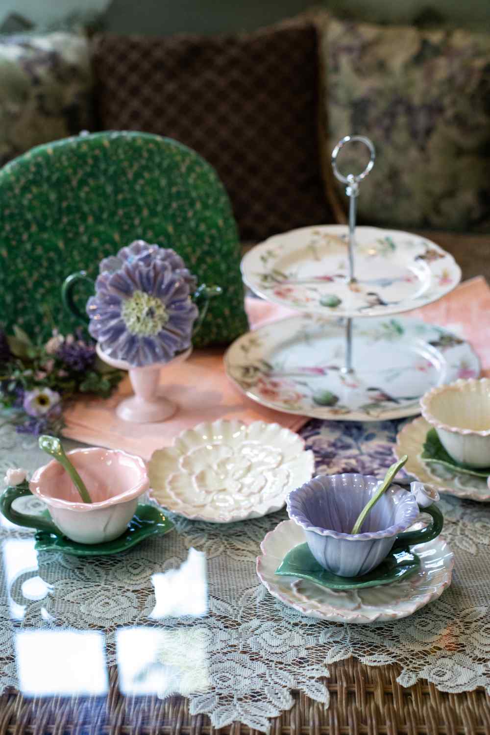 St James Tearoom Albuquerque - Boutique Giftshop - Flower Teapot and Tea Cups