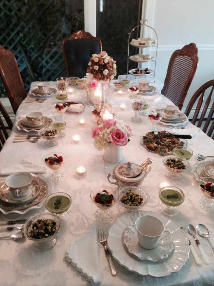 Teatime at Home-Downton Abbey Set Up Table set for teatime at home.