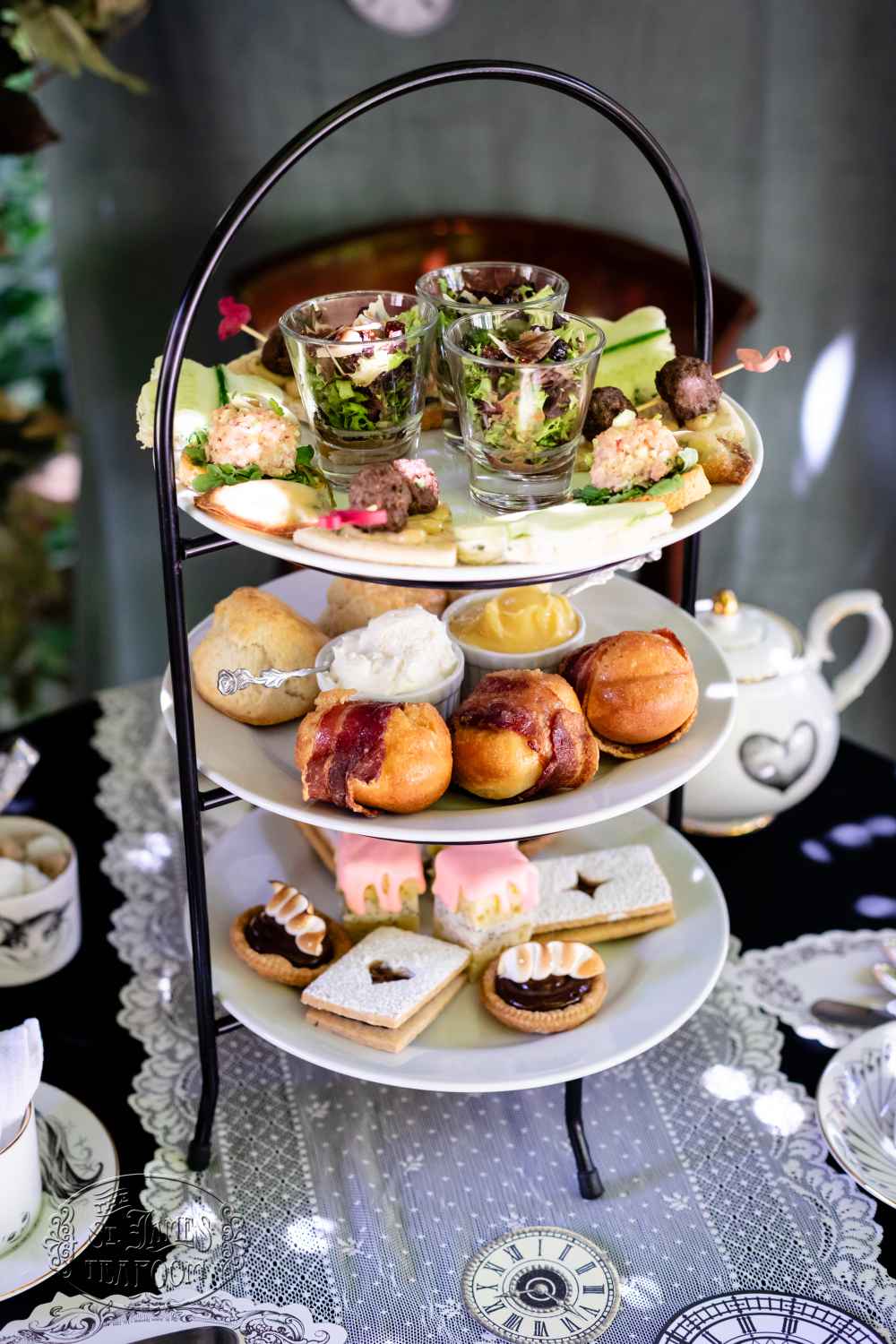Whimsical Wonderland Tea Party Menu - Dine in Tray for 3