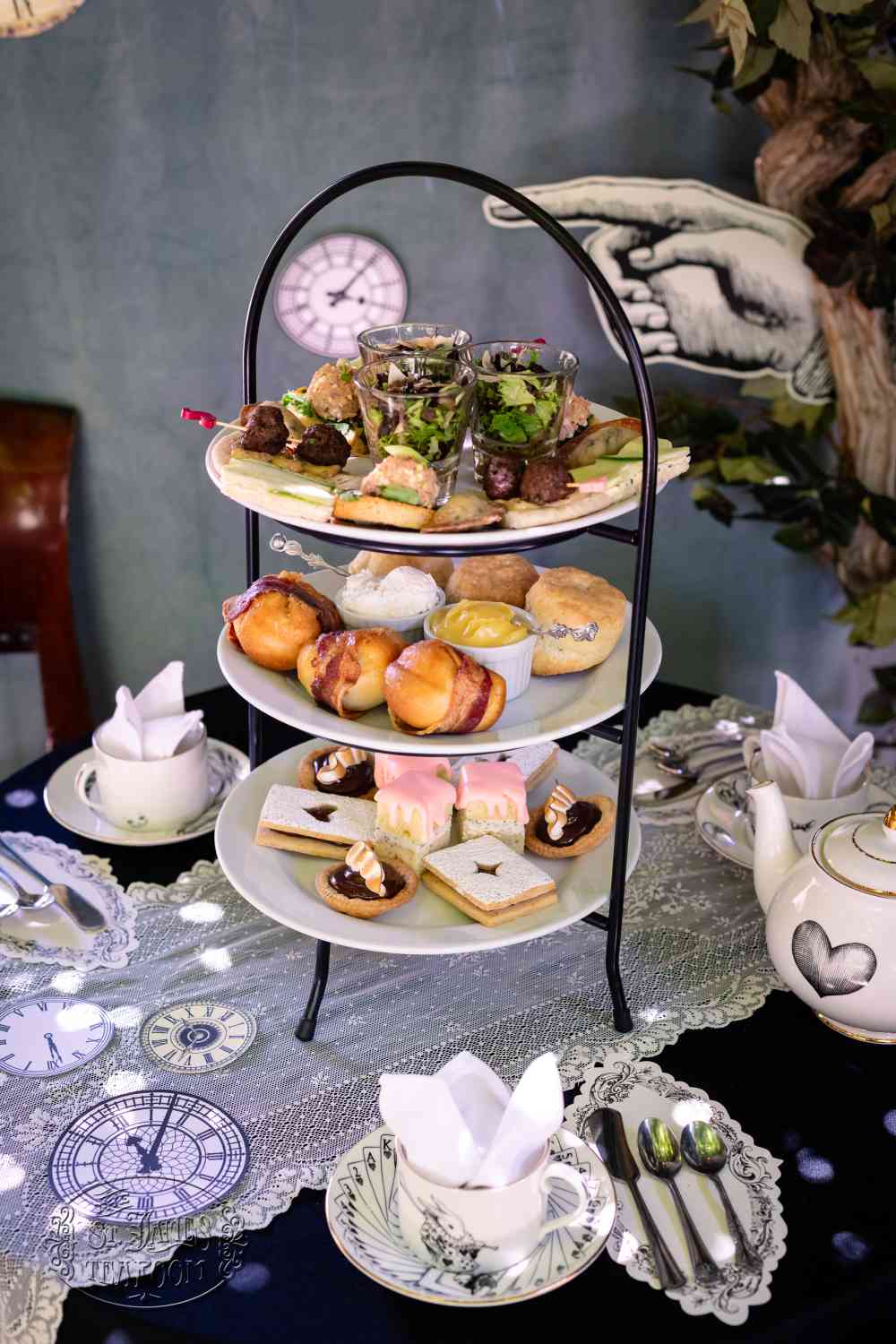 St James Tearoom Albuquerque - Whimsical Wonderland Menu for 3 Dine In