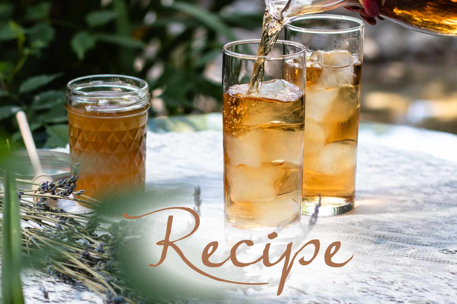 Iced Lavender Lace with Honey Simple Syrup Recipe