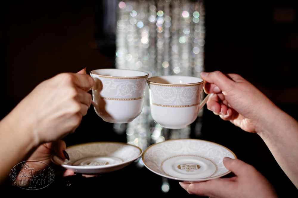 New Years Clinking Teacups
