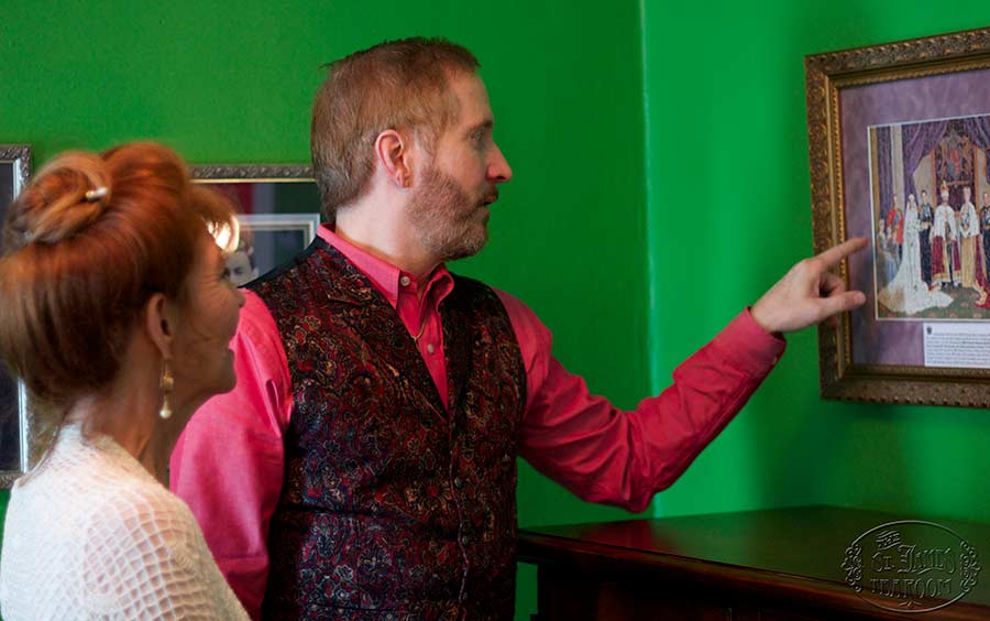 Wilfrid giving Mary Alice a tour of his home